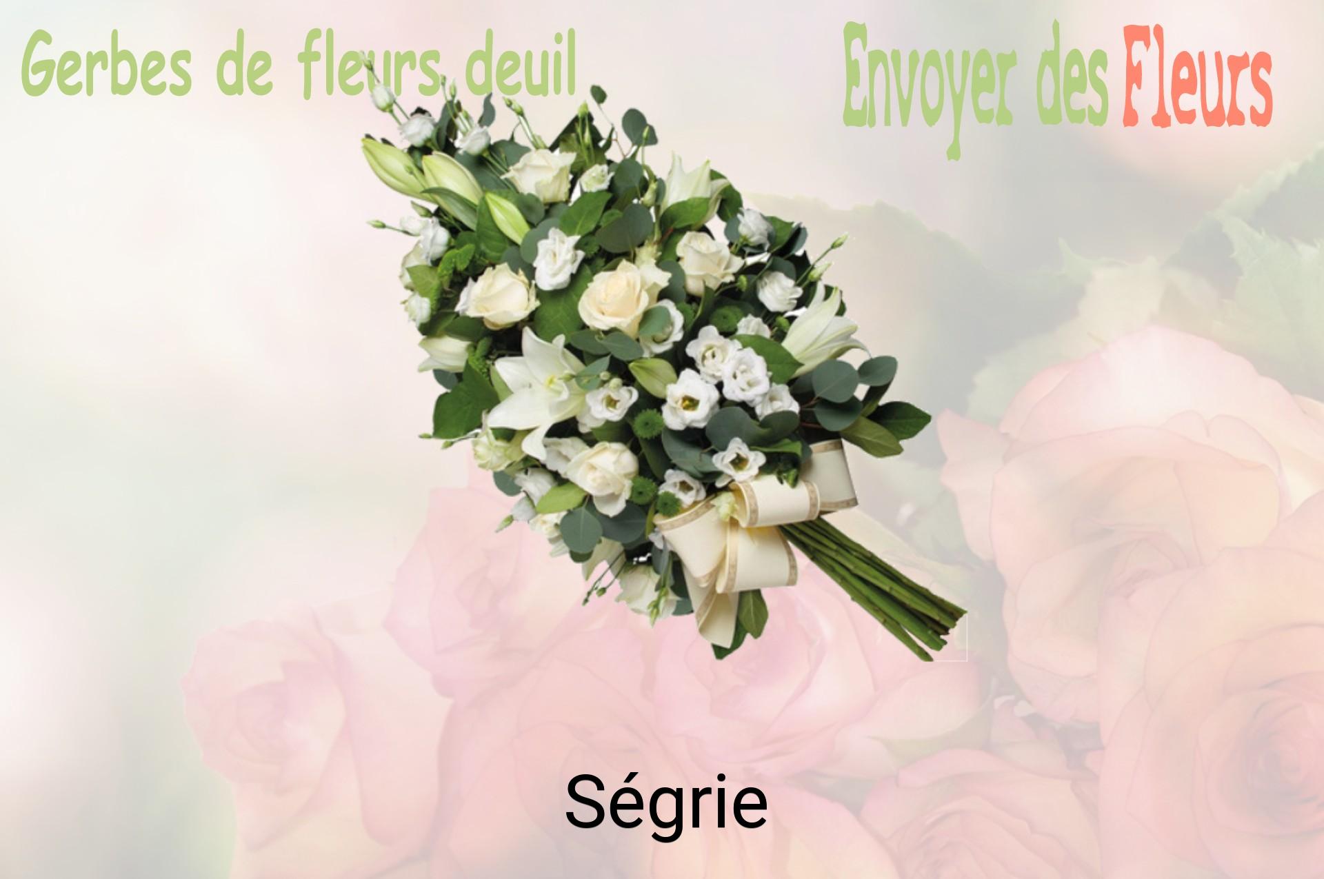 Gerbe de fleurs de deuil livrée à Ségrie